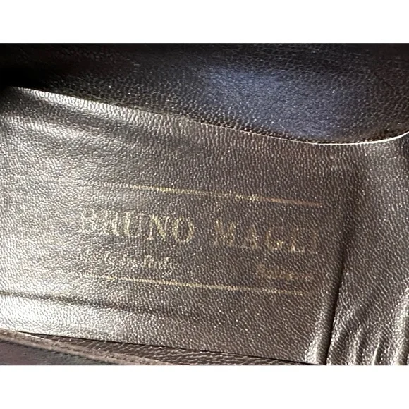 VINTAGE BRUNO MAGLI GREY LEATHER PUMPS W/BOW ACCENT (SZ 7AA) - Picture 3 of 12